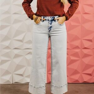 Kan-can Light Blue Wide-Leg Jeans